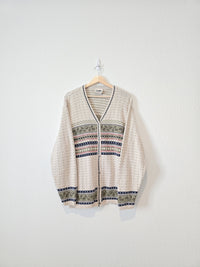 Vintage Fairisle Button Up Sweater (XL)