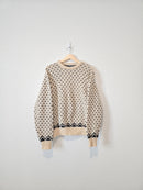 Vintage Patterned Wool Sweater (L)