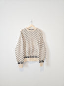 Vintage Patterned Wool Sweater (L)