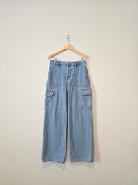 Zara Wide Leg Cargo Jeans (6)