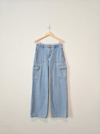 Zara Wide Leg Cargo Jeans (6)