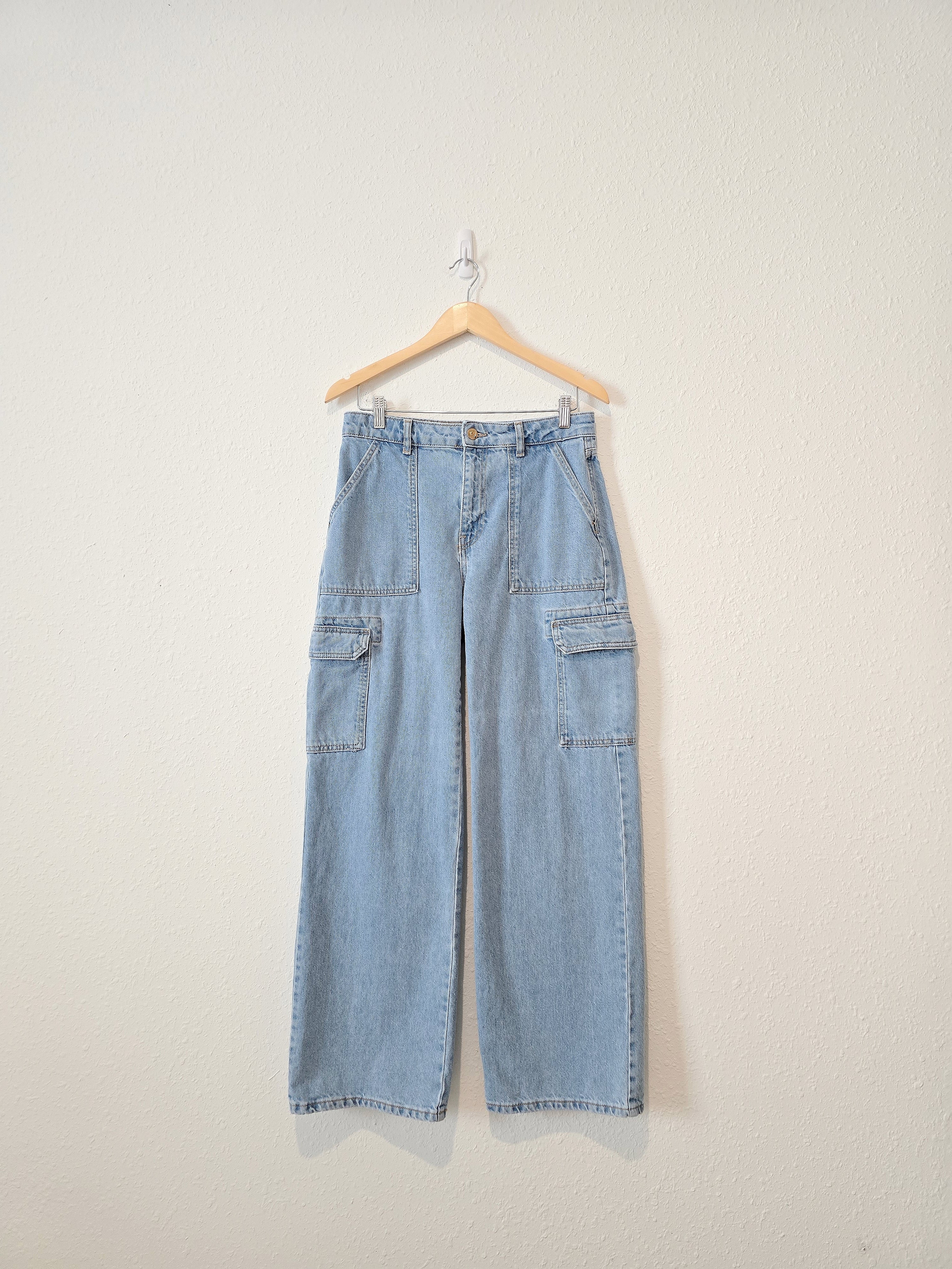 Zara Wide Leg Cargo Jeans (6)