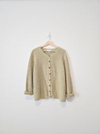 Vintage Green Button Up Sweater (2X)