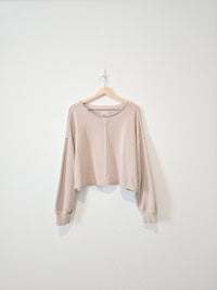 Aerie Neutral Crop Sweatshirt (L)