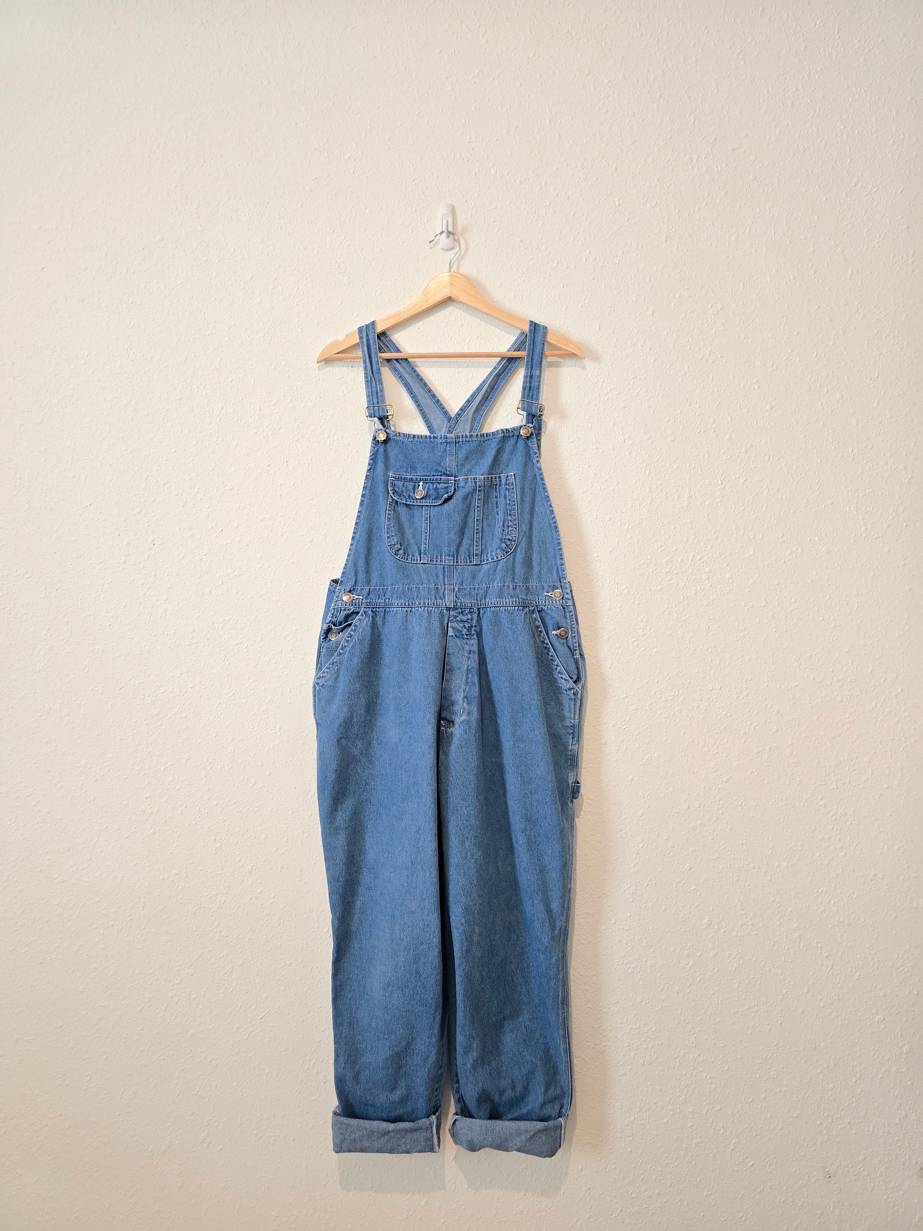 Vintage Relaxed Denim Overalls (L)