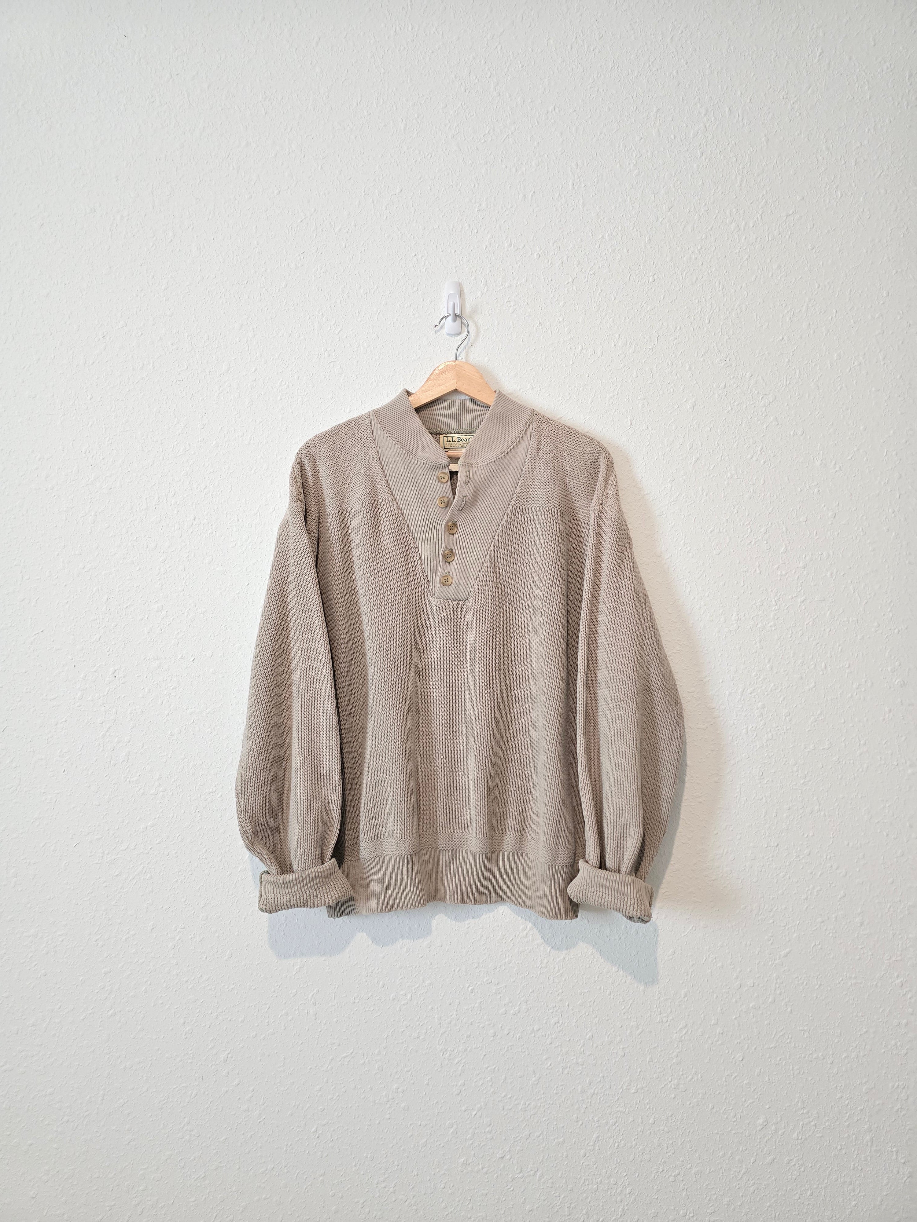 Vintage LL Bean Knit Henley (L)