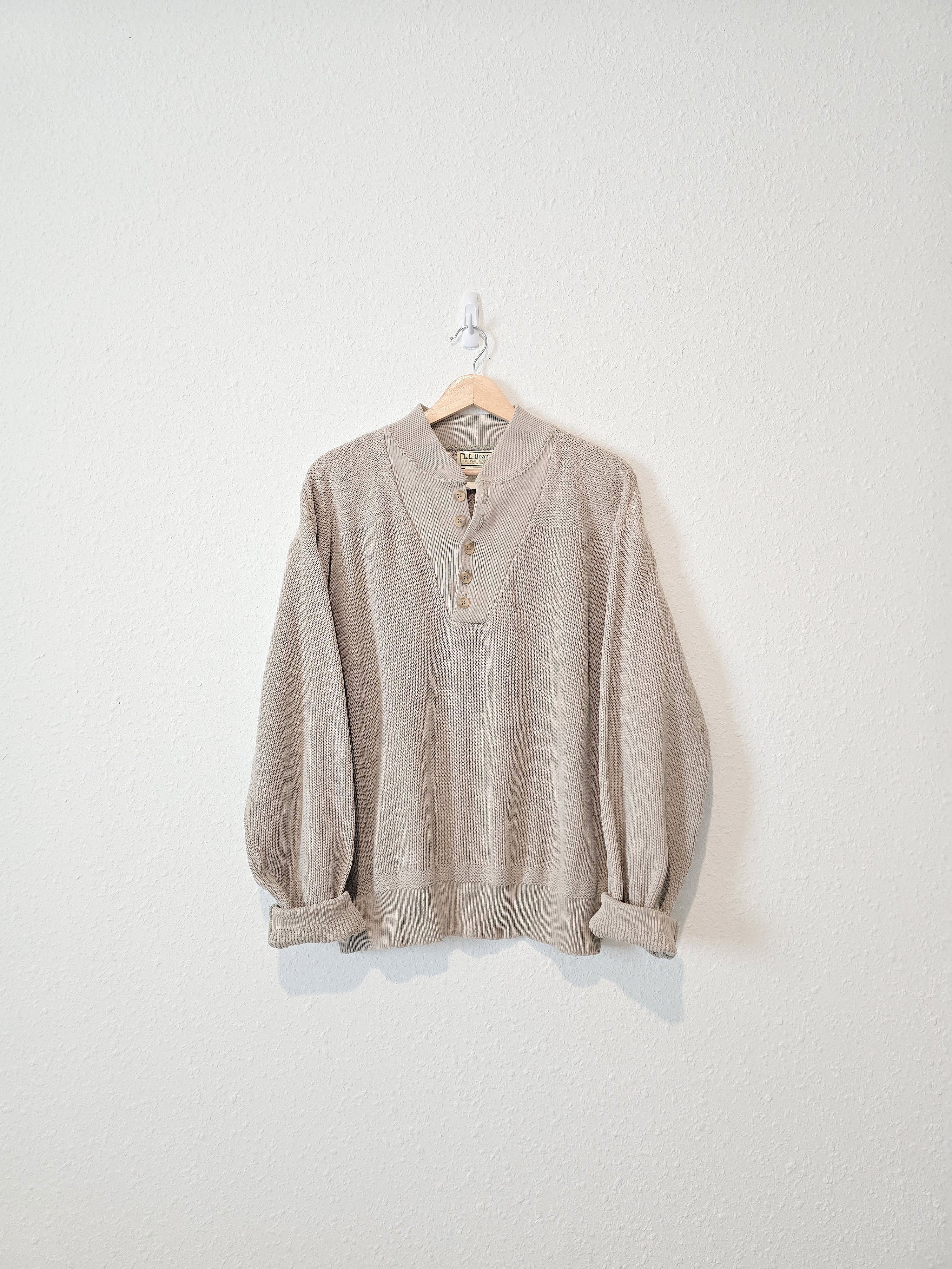 Vintage LL Bean Knit Henley (L)
