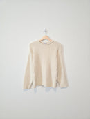 Vintage Cream Textured Sweater (XS/S)