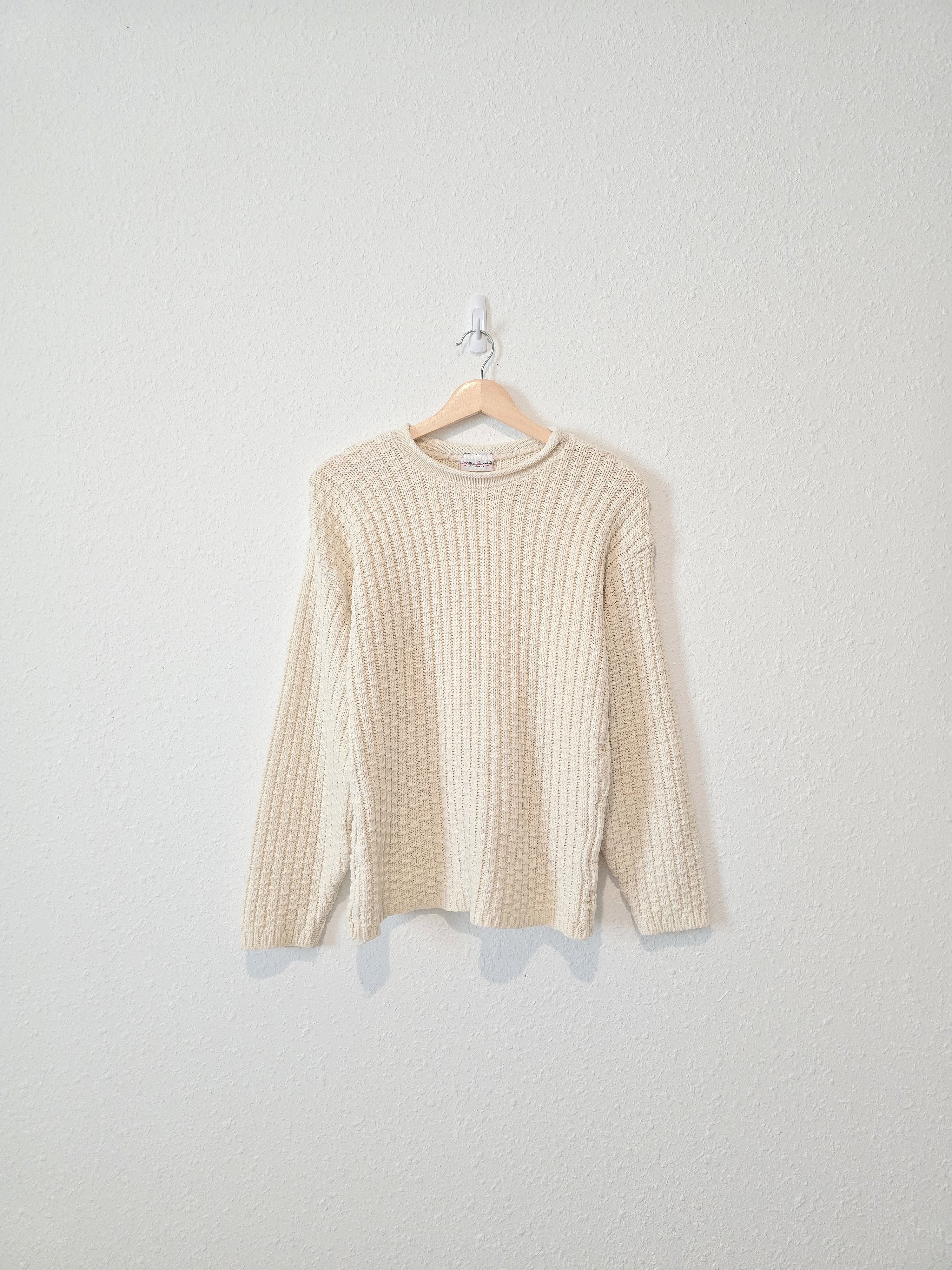 Vintage Cream Textured Sweater (XS/S)