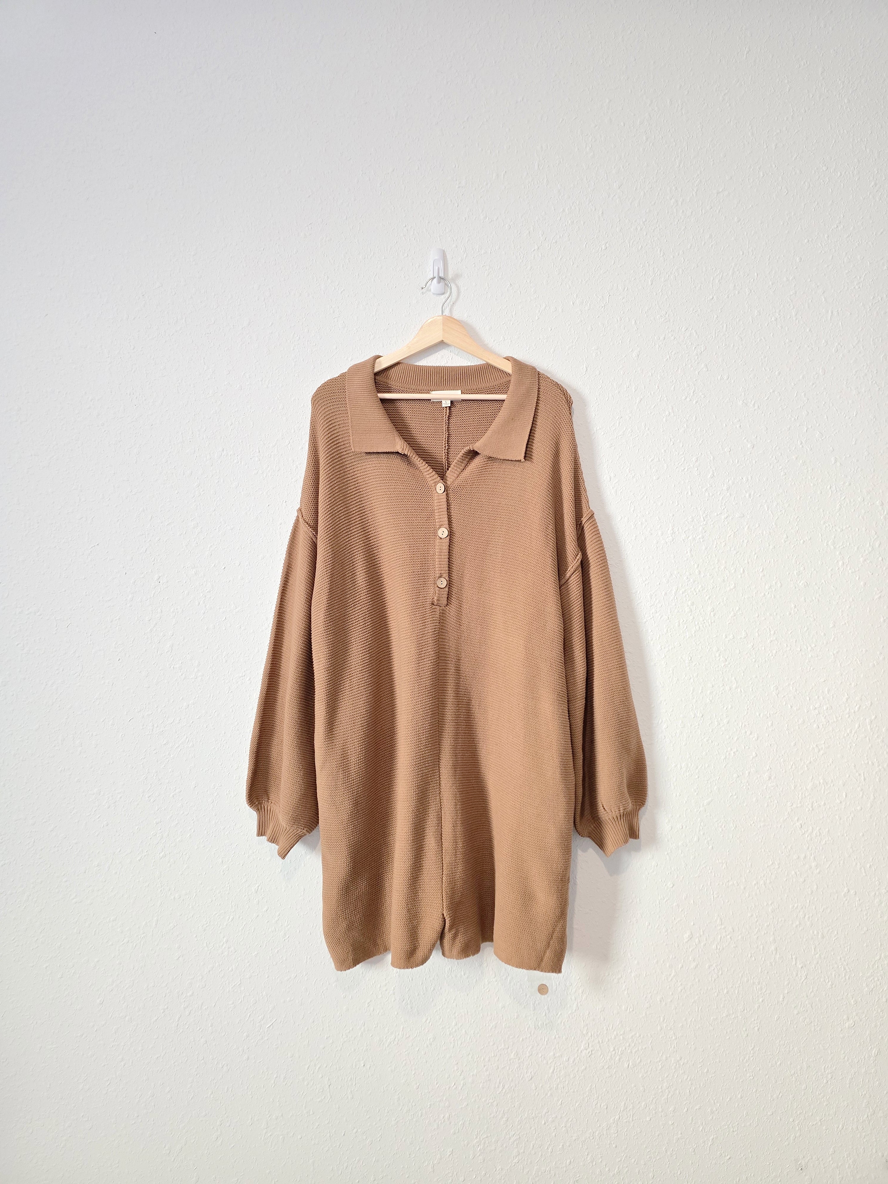 Promesa Brown Knit Romper (L)