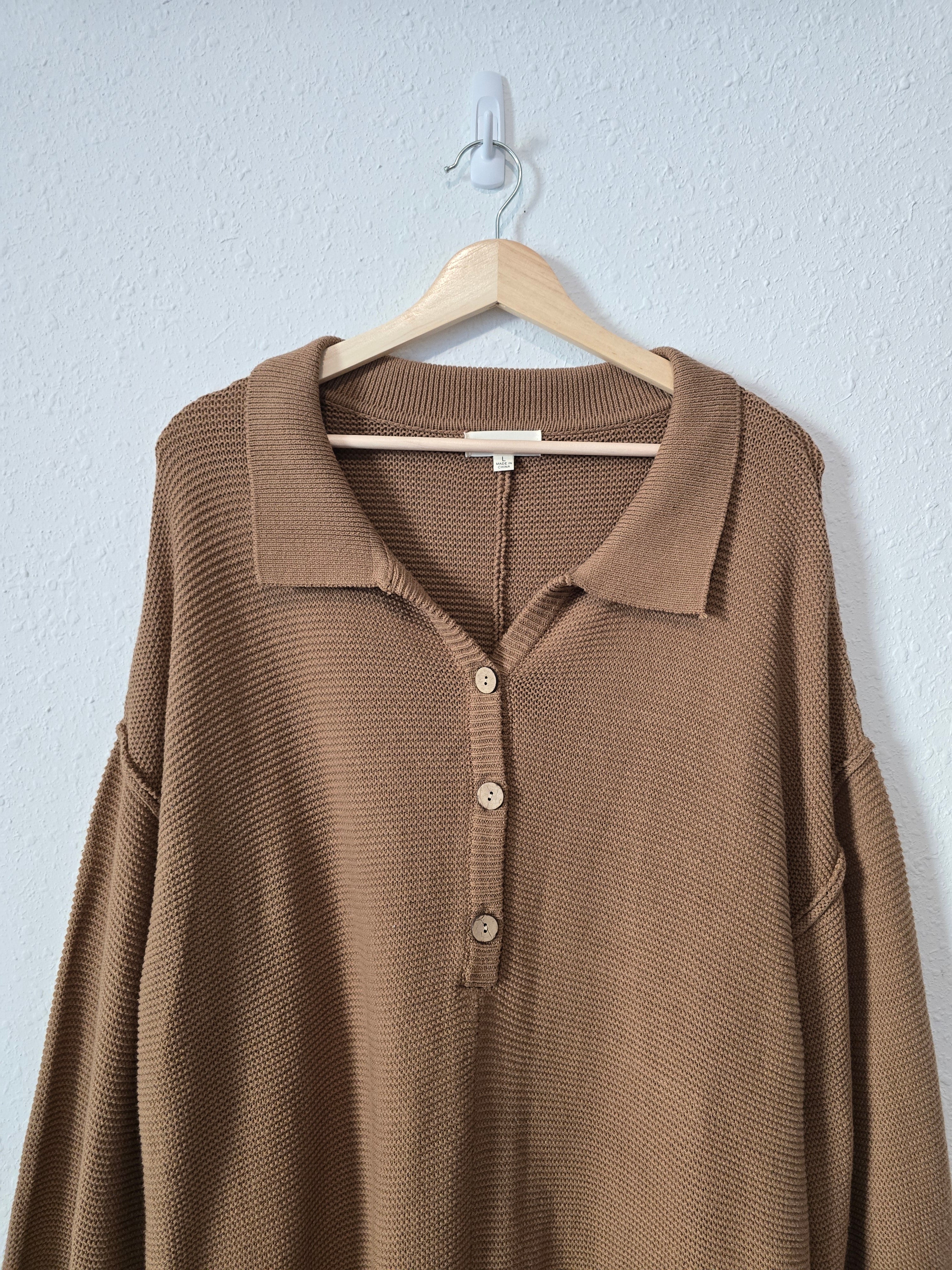 Promesa Brown Knit Romper (L)