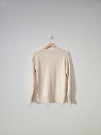 Loft Cream Henley Sweater (XS)