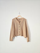 Quince Camel Cotton Sweater (L)