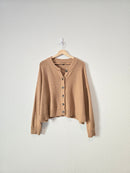 Quince Camel Cotton Sweater (L)