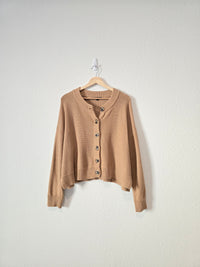 Quince Camel Cotton Sweater (L)