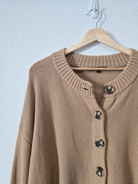 Quince Camel Cotton Sweater (L)