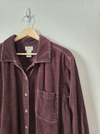 LL Bean Chocolate Cord Button Up (XLP)