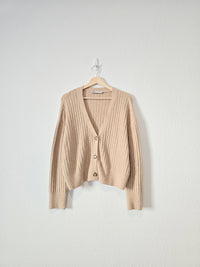 Zara Ribbed Cardigan Sweater (M)