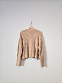 Zara Ribbed Cardigan Sweater (M)