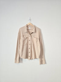 Neutral Button Up Shacket (M)