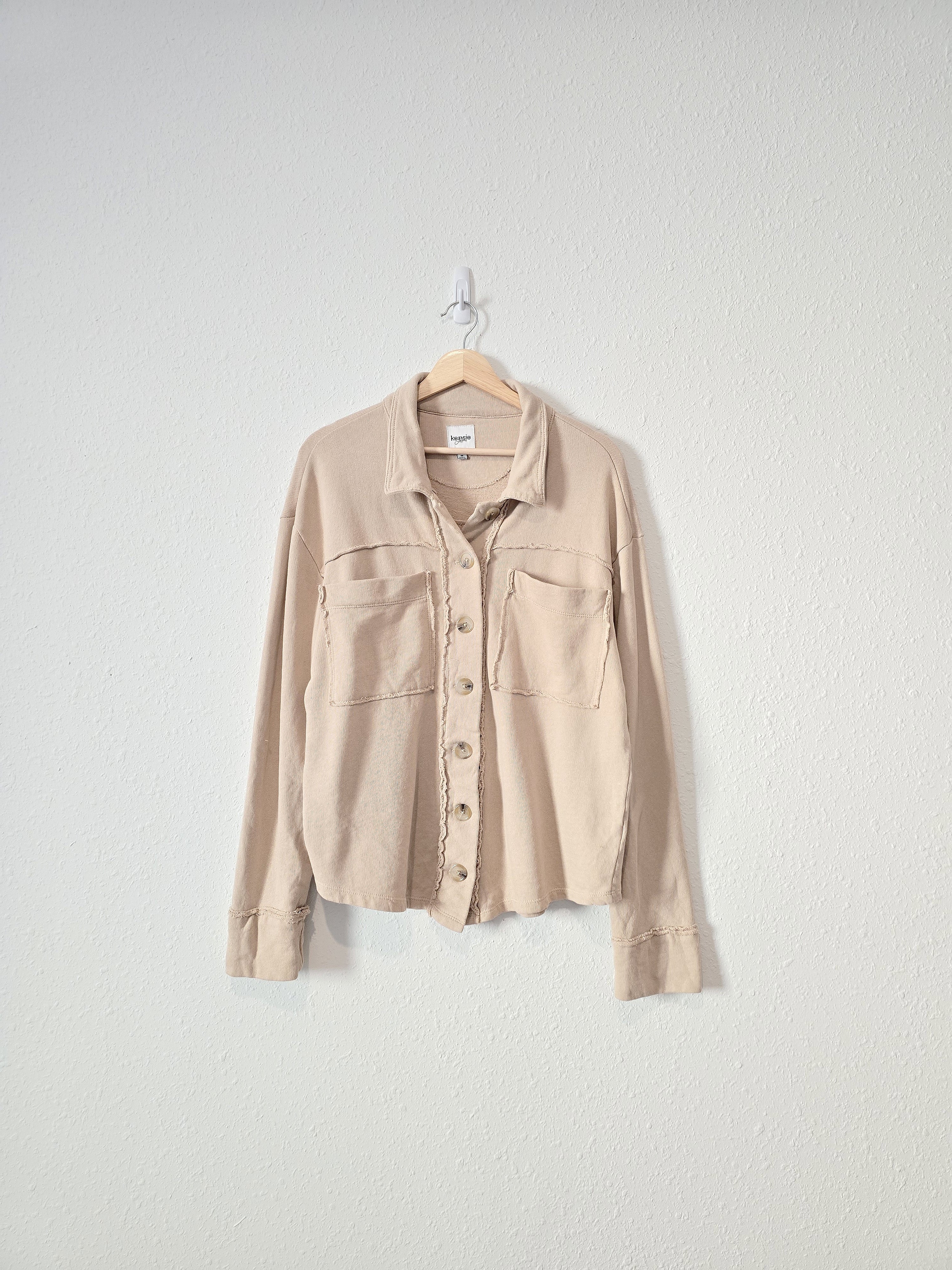 Neutral Button Up Shacket (M)