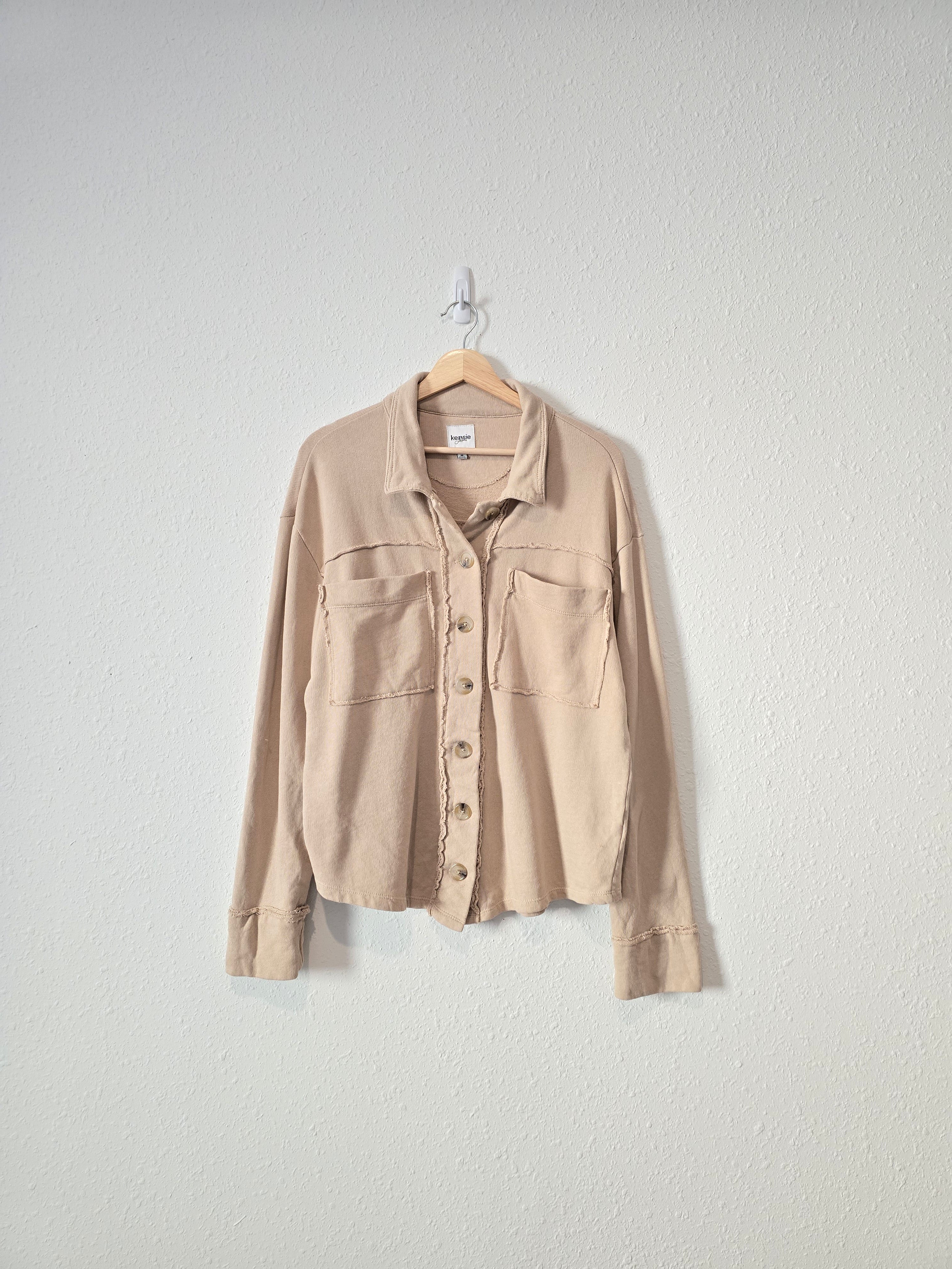 Neutral Button Up Shacket (M)