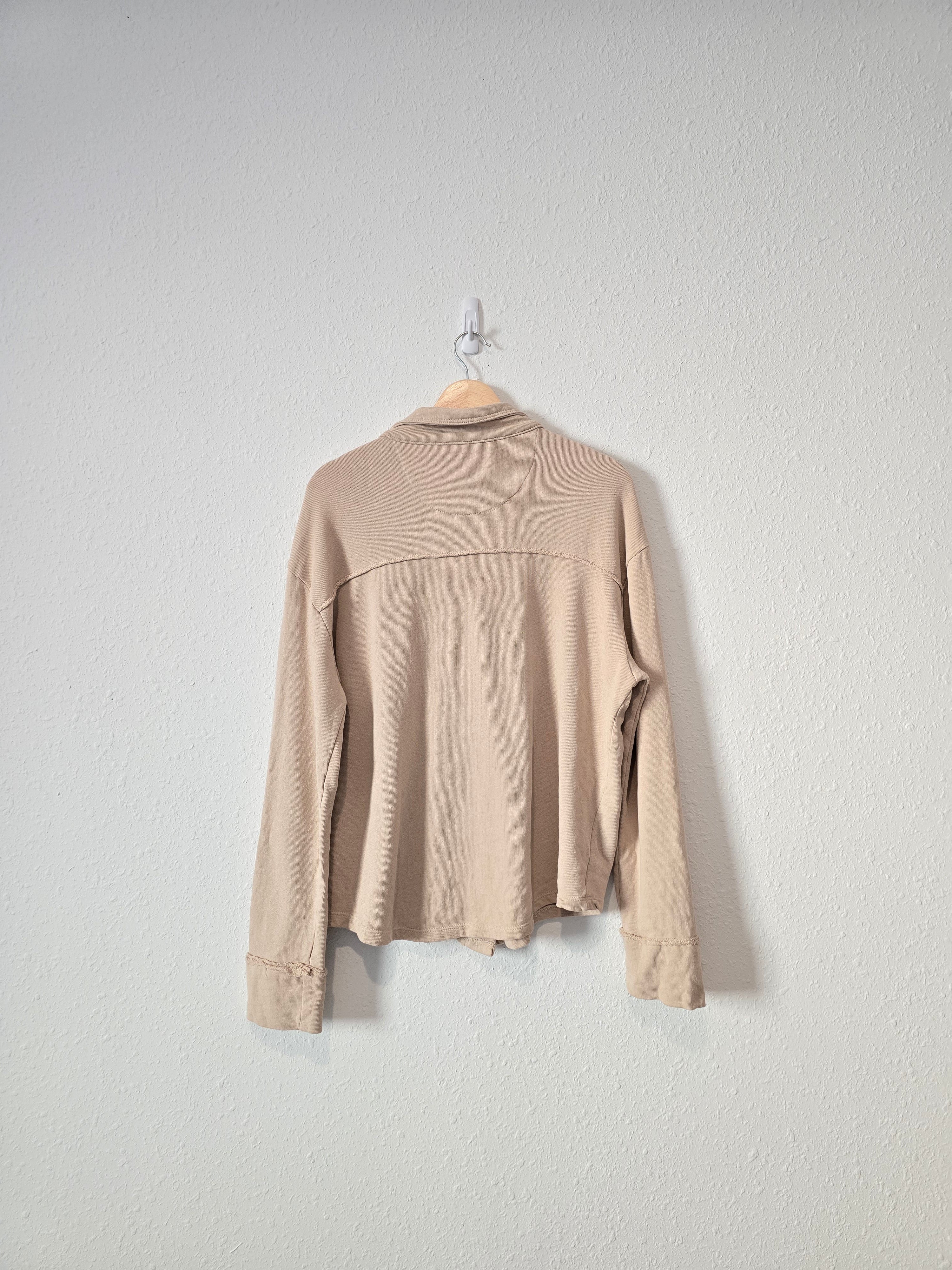 Neutral Button Up Shacket (M)