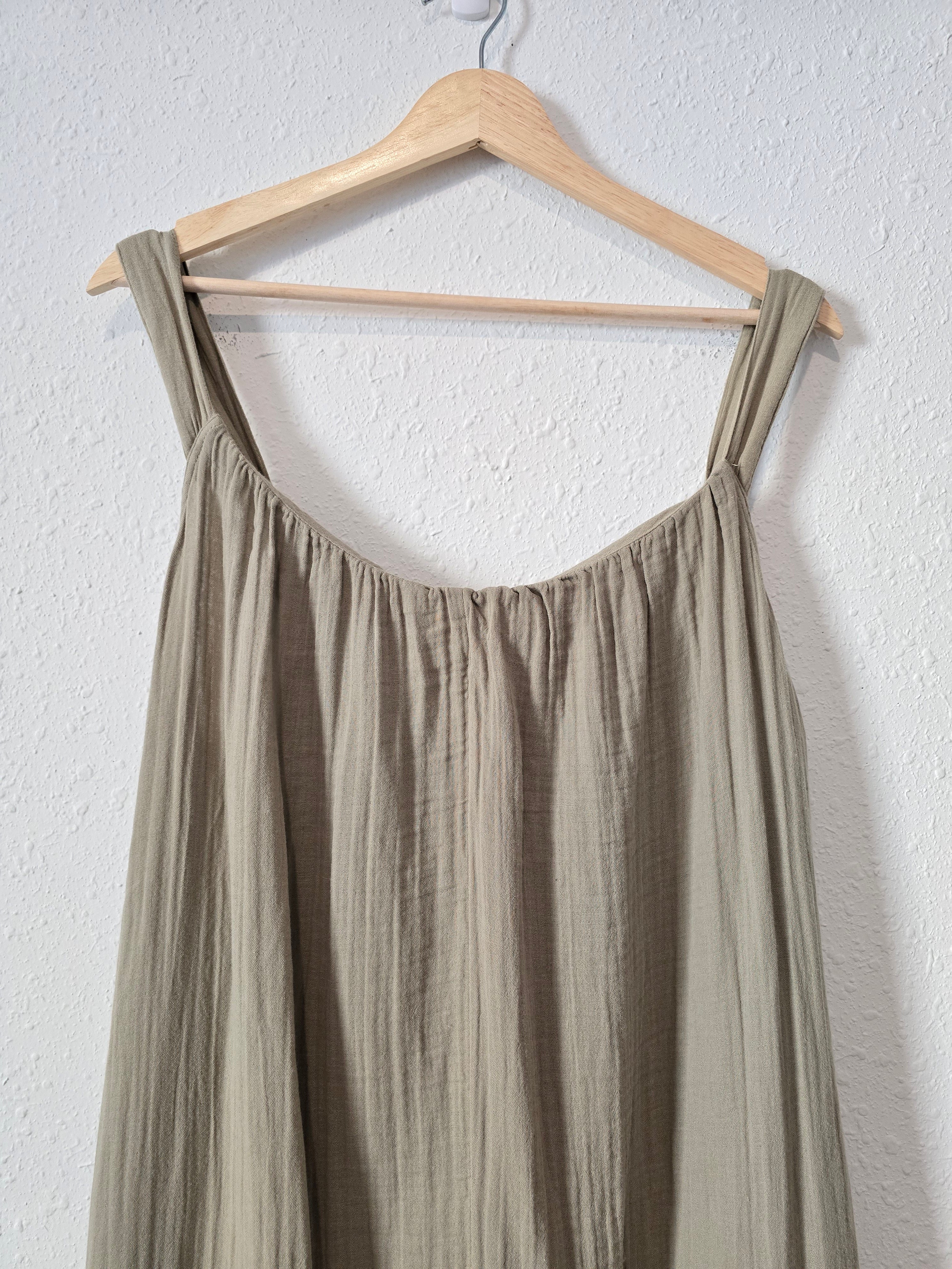 NEW Green Gauze Maxi Dress (XL)