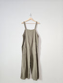 Linen Wide Leg Overall Jumpsuit (M)