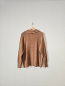 Aerie Camel Quarter Zip Sweater (XS)