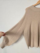 Neutral Puff Sleeve Sweater (2X)