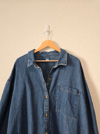 NEW Cotton Denim Button Up (4X)