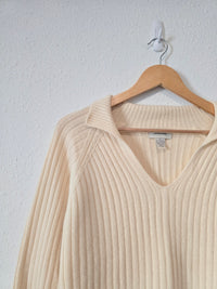 Vintage Collared Cashmere Sweater (XL)