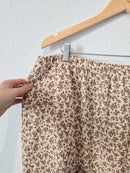 Brown Floral Maxi Skirt (XL)