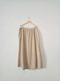 Brown Floral Maxi Skirt (XL)