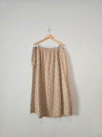 Brown Floral Maxi Skirt (XL)