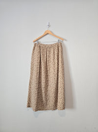 Brown Floral Maxi Skirt (XL)