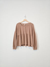 Wishlist Brown Babydoll Top (S/M)