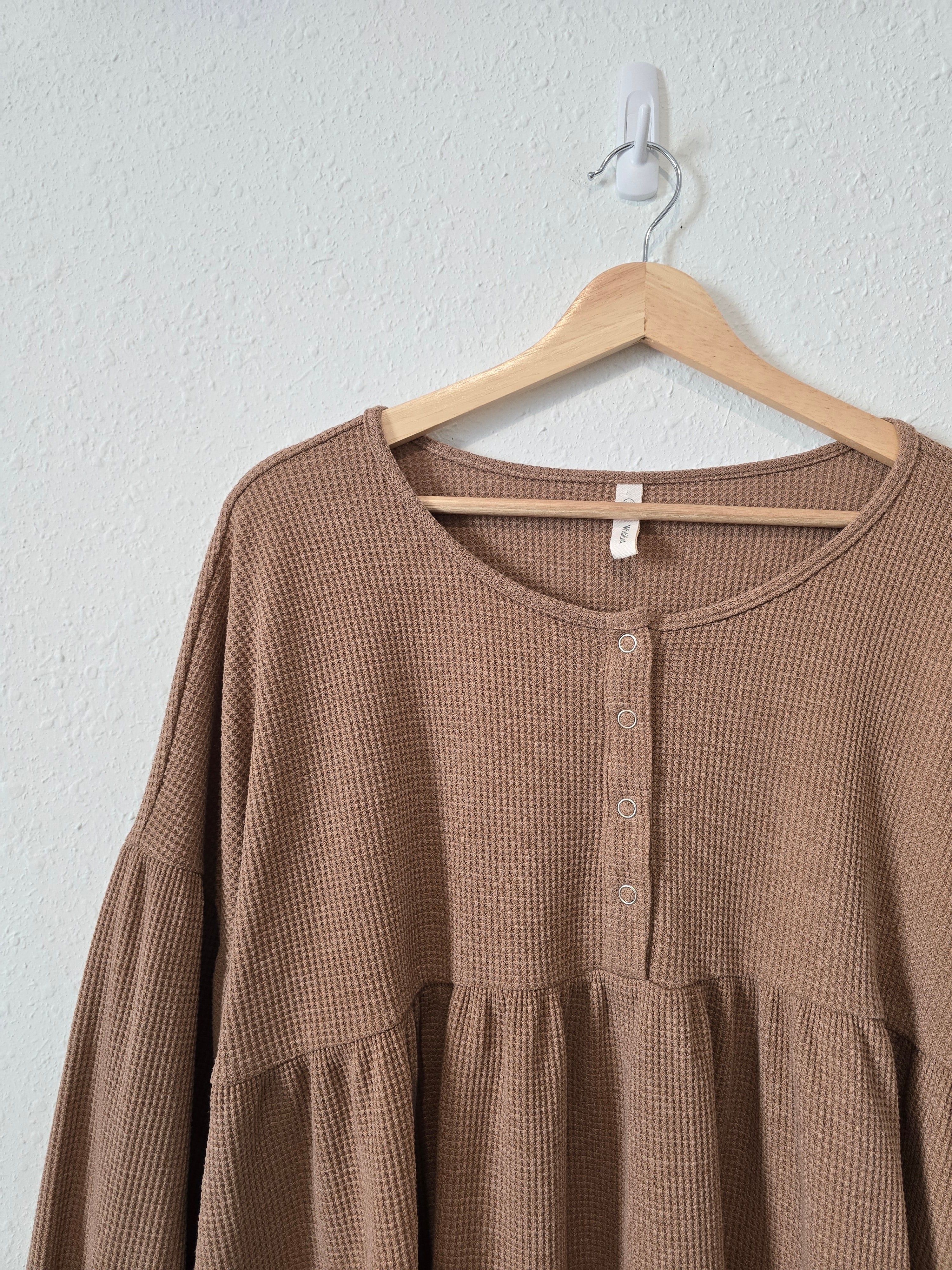 Wishlist Brown Babydoll Top (S/M)