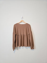 Wishlist Brown Babydoll Top (S/M)