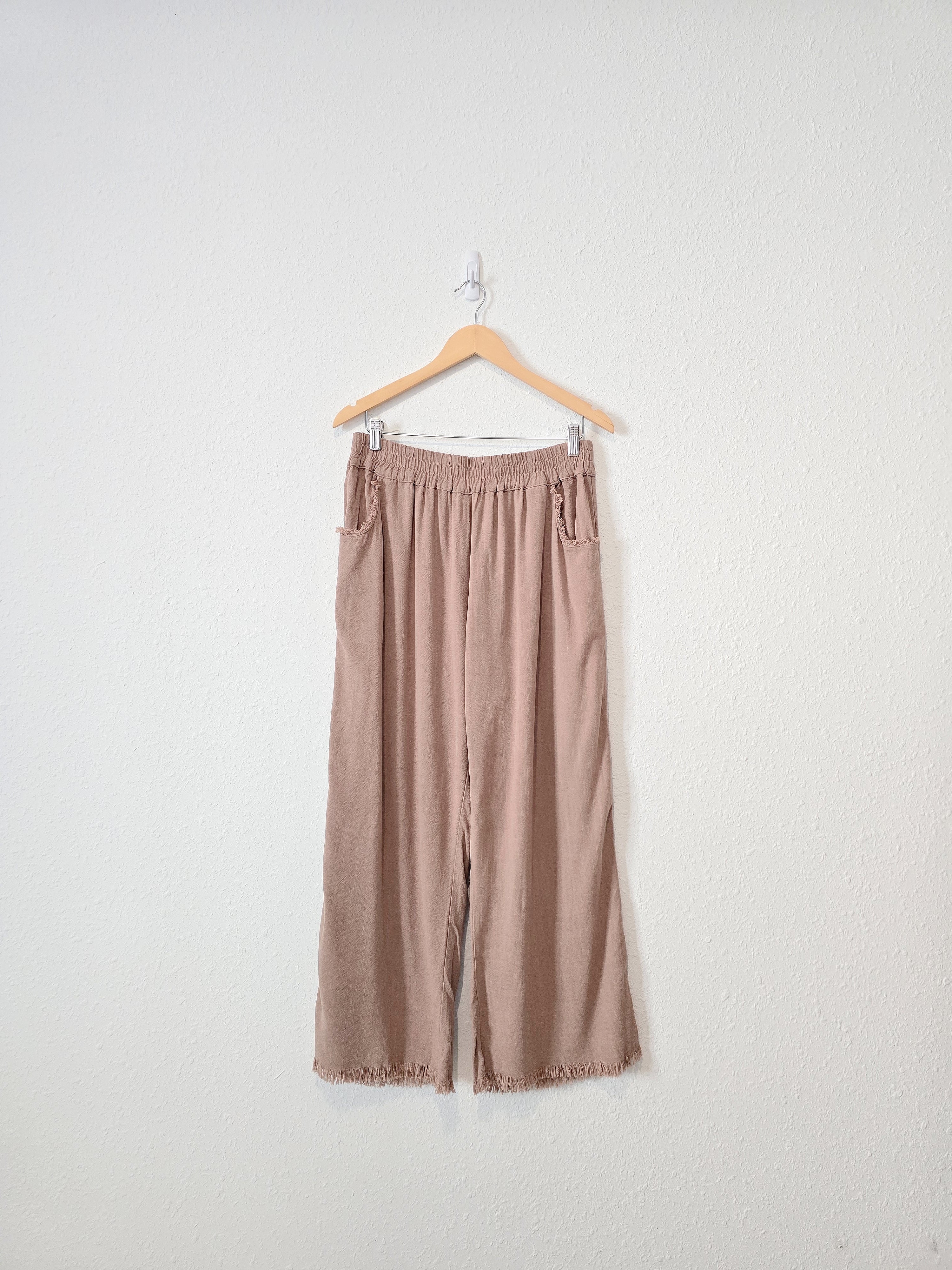 Umgee Linen Wide Leg Pants (L)