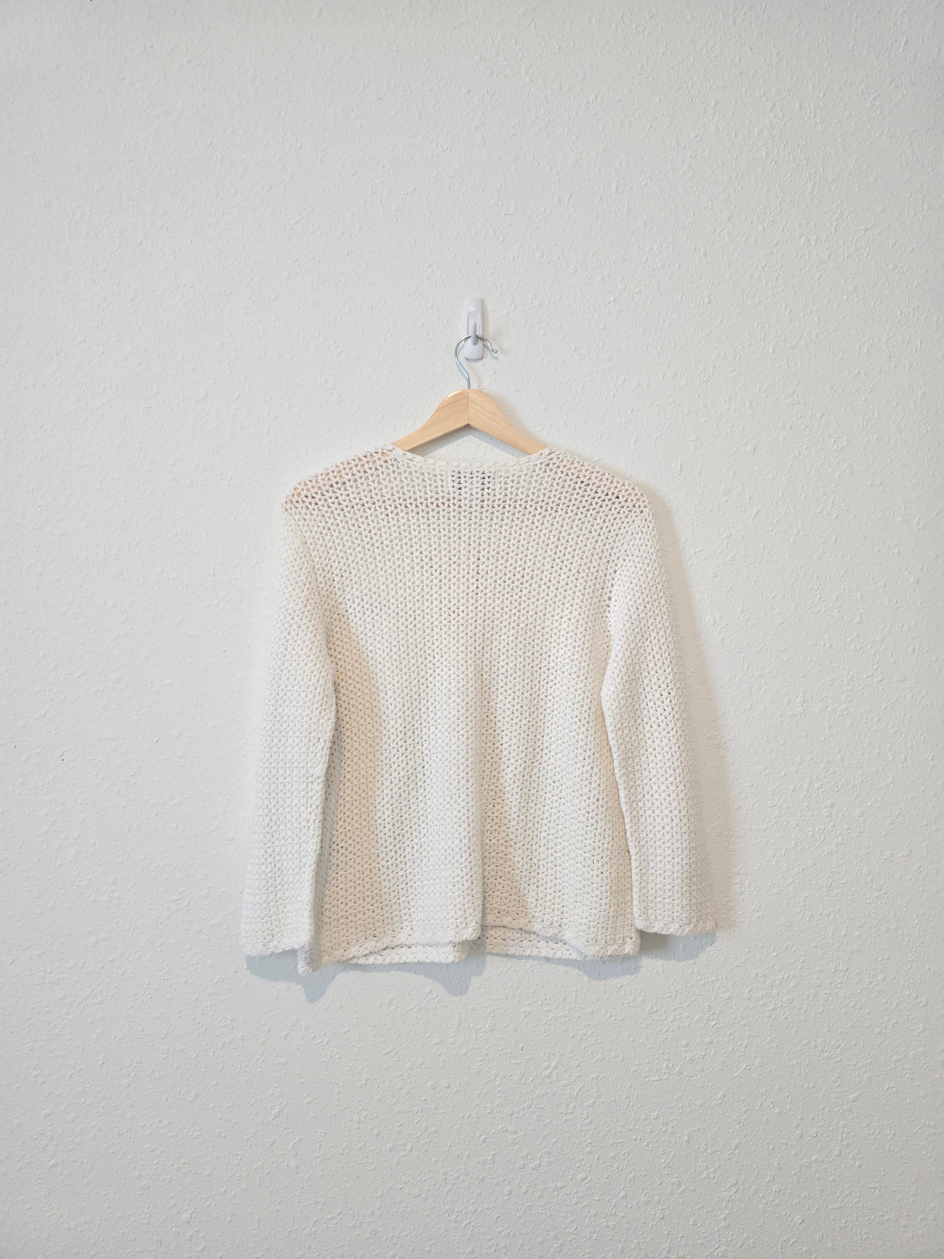 Vintage Crochet Knit Sweater (XL)