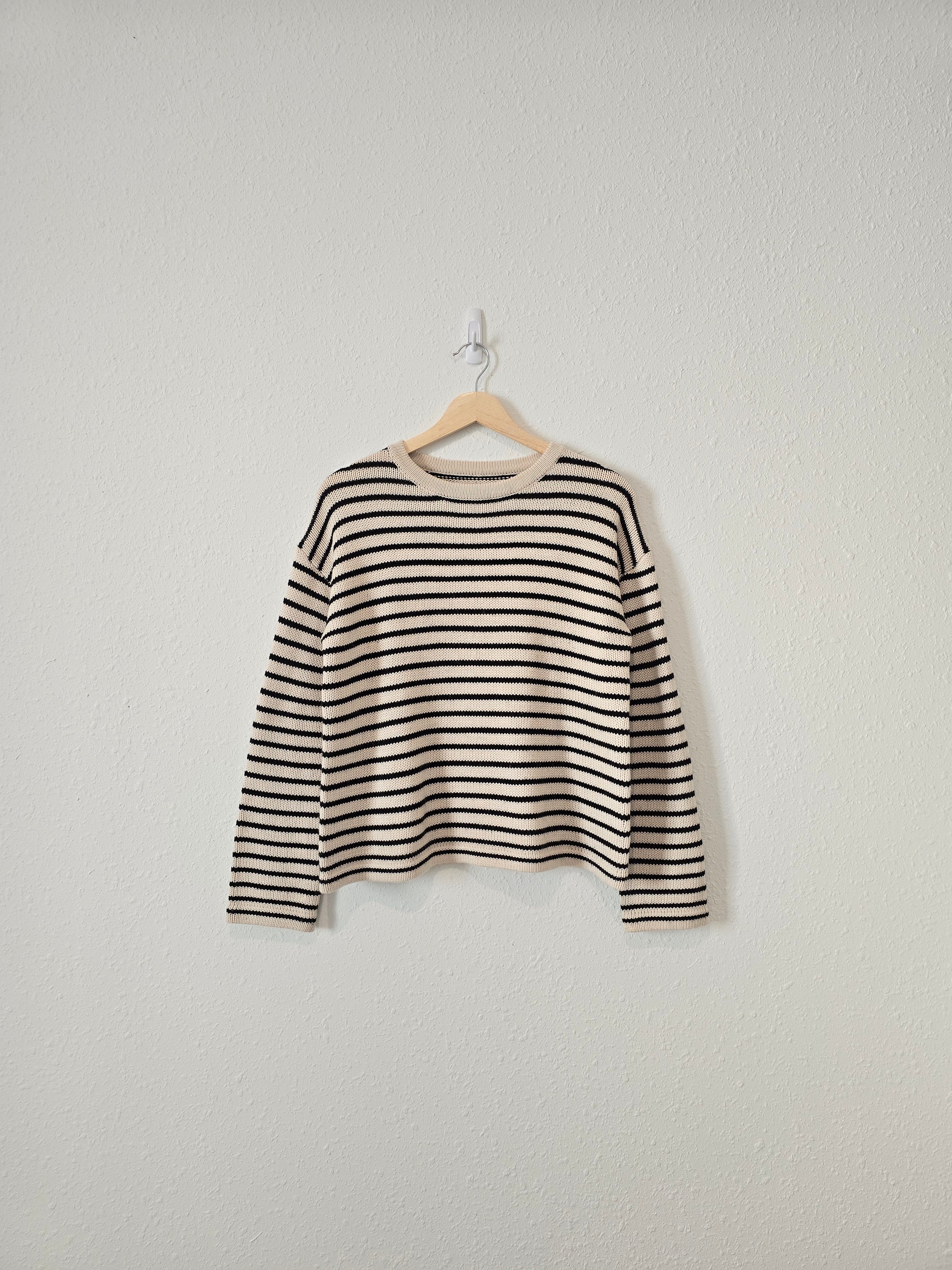 Striped Wool Blend Sweater (XS)