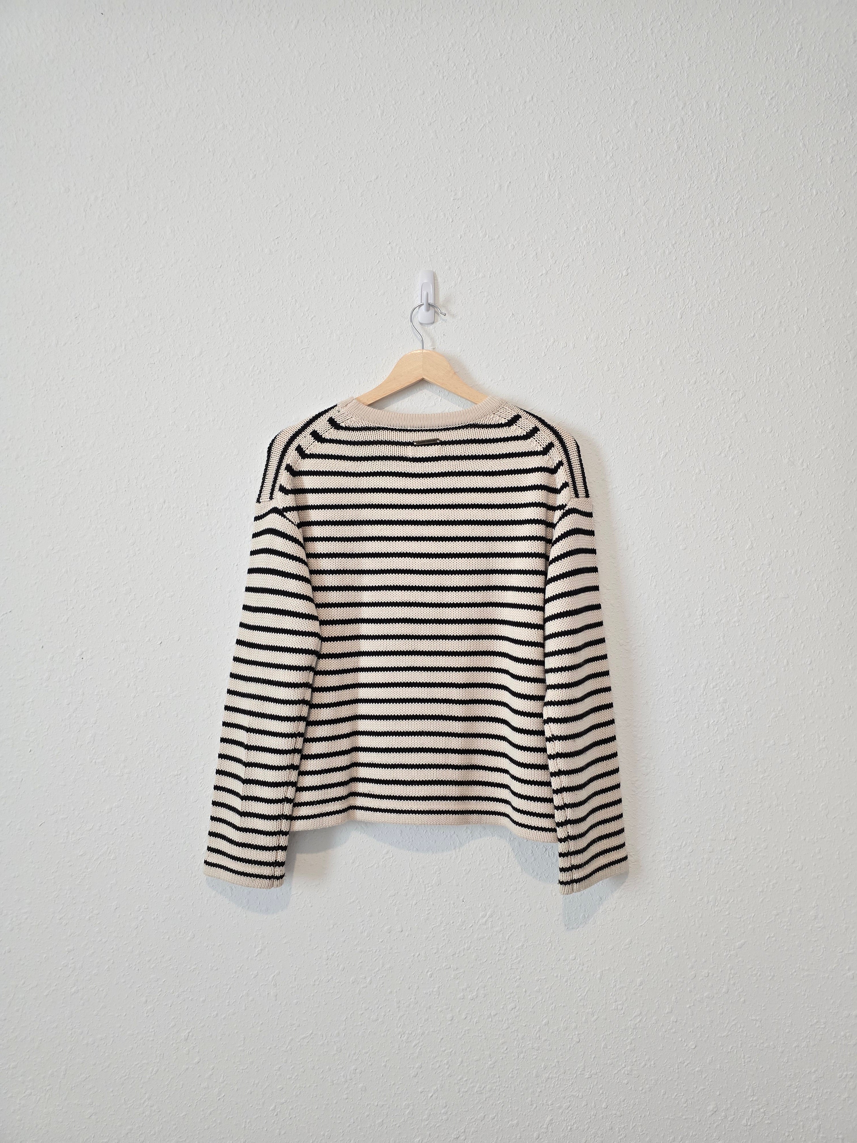 Striped Wool Blend Sweater (XS)