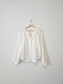 NEW Evereve White Gauze Top (L)