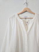 NEW Evereve White Gauze Top (L)