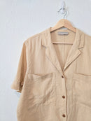 Everlane Linen Button Up Top (M)