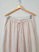 Striped Wide Leg Linen Pants (M)