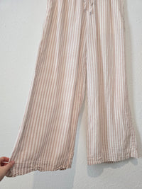 Striped Wide Leg Linen Pants (M)