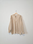 Vintage Cotton Henley Sweater (L)